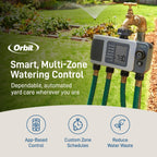 Orbit B-Hyve Xd 4-Port Smart Hose Watering Timer - App Controlled - Smart Weathersense - Bluetooth Sprinkler Timer With Remote Control - Multi Outlet Yard Irrigation System - 24634