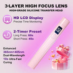 Mini UV Light for Nails,Portable LED Flash Cure Lamp for Gel X Polish, Small Handheld Magnetic Uv Pen for Single Finger, Nail Curing Lamp with Stand for Starter Salon DIY/Home Manicure/Travel