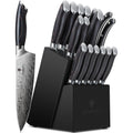 16 Pieces Knife Set, Knife Block Set In Powder Steel, Ultra Sharp Kitchen Knives Set, High Hardness Japanese Knife Set With Ergonomic Pakkawood Handle, Chef Knives Set For Kitchen Cooking