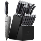 16 Pieces Knife Set, Knife Block Set In Powder Steel, Ultra Sharp Kitchen Knives Set, High Hardness Japanese Knife Set With Ergonomic Pakkawood Handle, Chef Knives Set For Kitchen Cooking