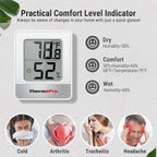 Temppro Tp49 Digital Hygrometer Indoor Thermometer | Humidity Meter Room Thermometer With Temperature And Humidity Monitor Mini Hygrometer (Previously Thermopro)