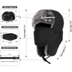 mysuntown Winter Hats for Women Men Trapper Ushanka Hat with Ear Flaps Warm Russian Bomber Hats for Cold Weather