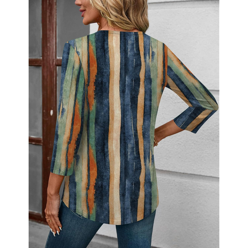 Lomon Women'S 3/4 Length Sleeve Tops Crew Neck Hollow Out T Shirts Fashion Casual Tops For Women 2026