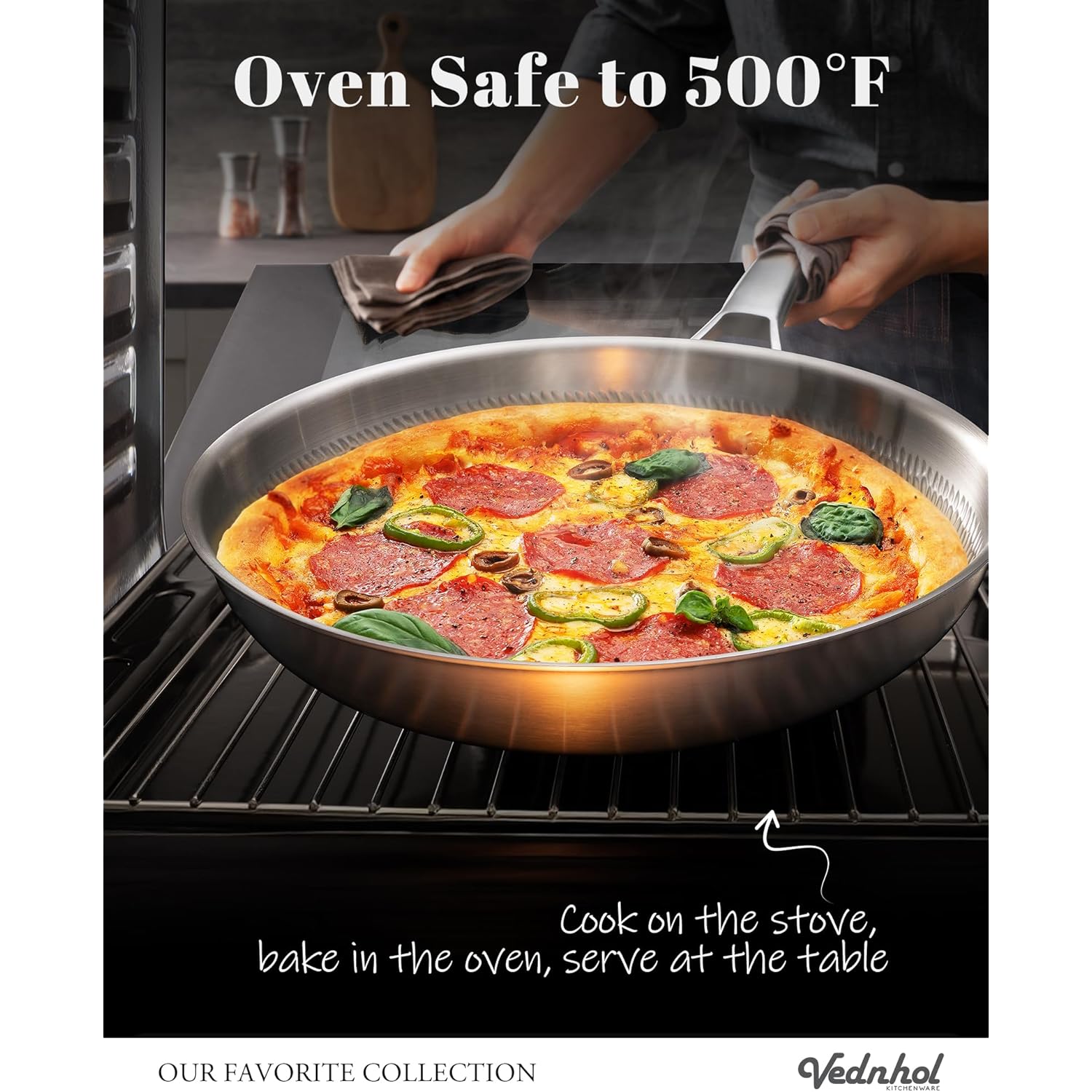 Titanium Pan, 12 Inch Pure Titanium Hammered Pro frying pan with Lid, Non-Toxic Skillet for Cooking, PFAS/PFOA/PTFE Free Cookware, Dishwasher&Oven Safe, Kitchen Induction Compatible
