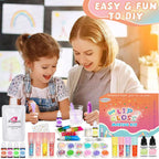 DIY Lip Gloss Making Kit - All-in-One to Make Your Own Lip Care Gloss Set with Clear Base, Pigments, Glitter, Tubes, Fun Creative Gift for Women Girls Makeup Lovers in Christmas Birthdays