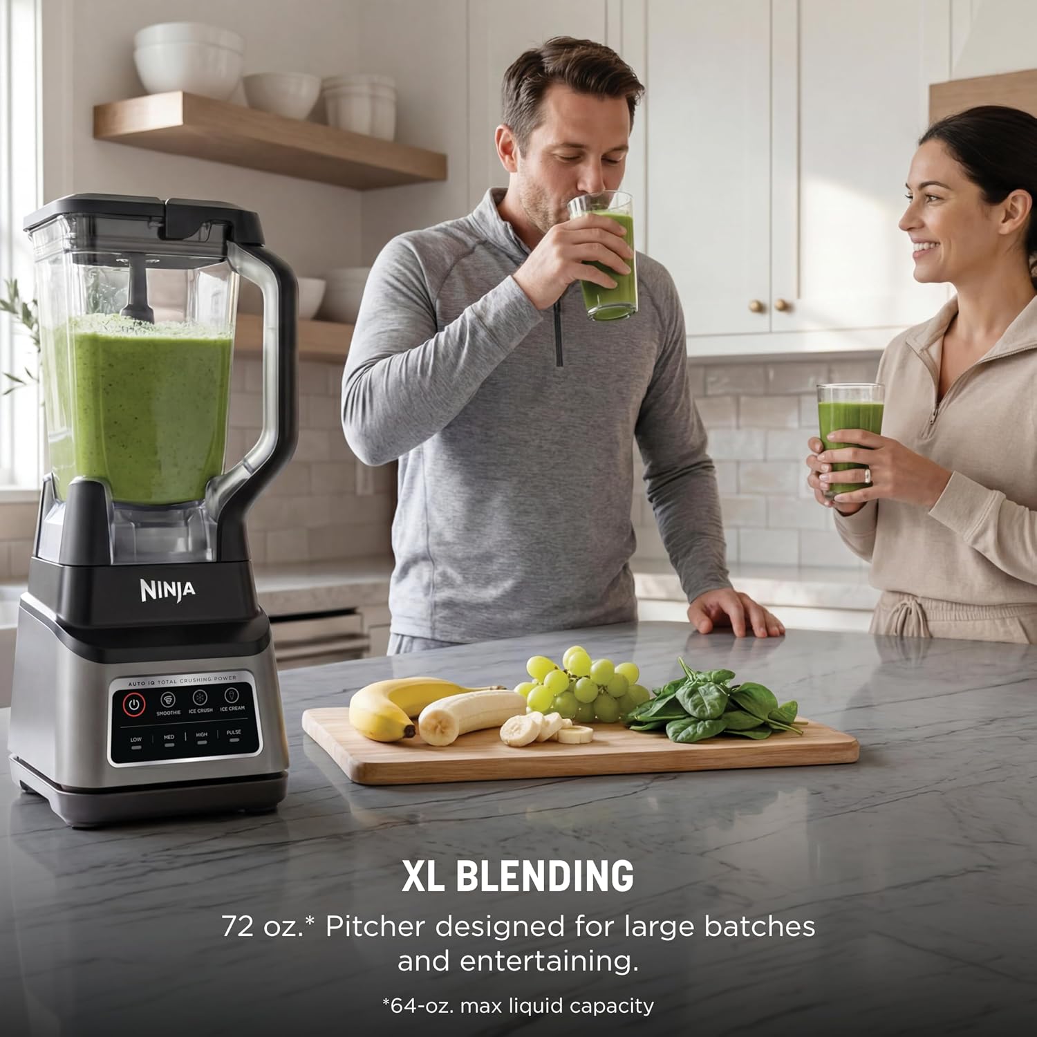 Ninja Professional Plus Blender With Auto-Iq | Smoothie And Ice Cream Maker, Frozen Drink Mixer, Margarita Machine | 3 Auto-Iq Presets, 1400W, 72-Oz. Total Crushing Pitcher | Dark Grey | Bn701