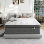 Ruoyson Full Mattress, 10 Inch Firm Hybrid Full Size Mattress In A Box, Strong Edge Support, Motion Isolation, With 7-Zones Pocket Springs, Fiberglass-Free, Pressure Relief, Certipur-Us
