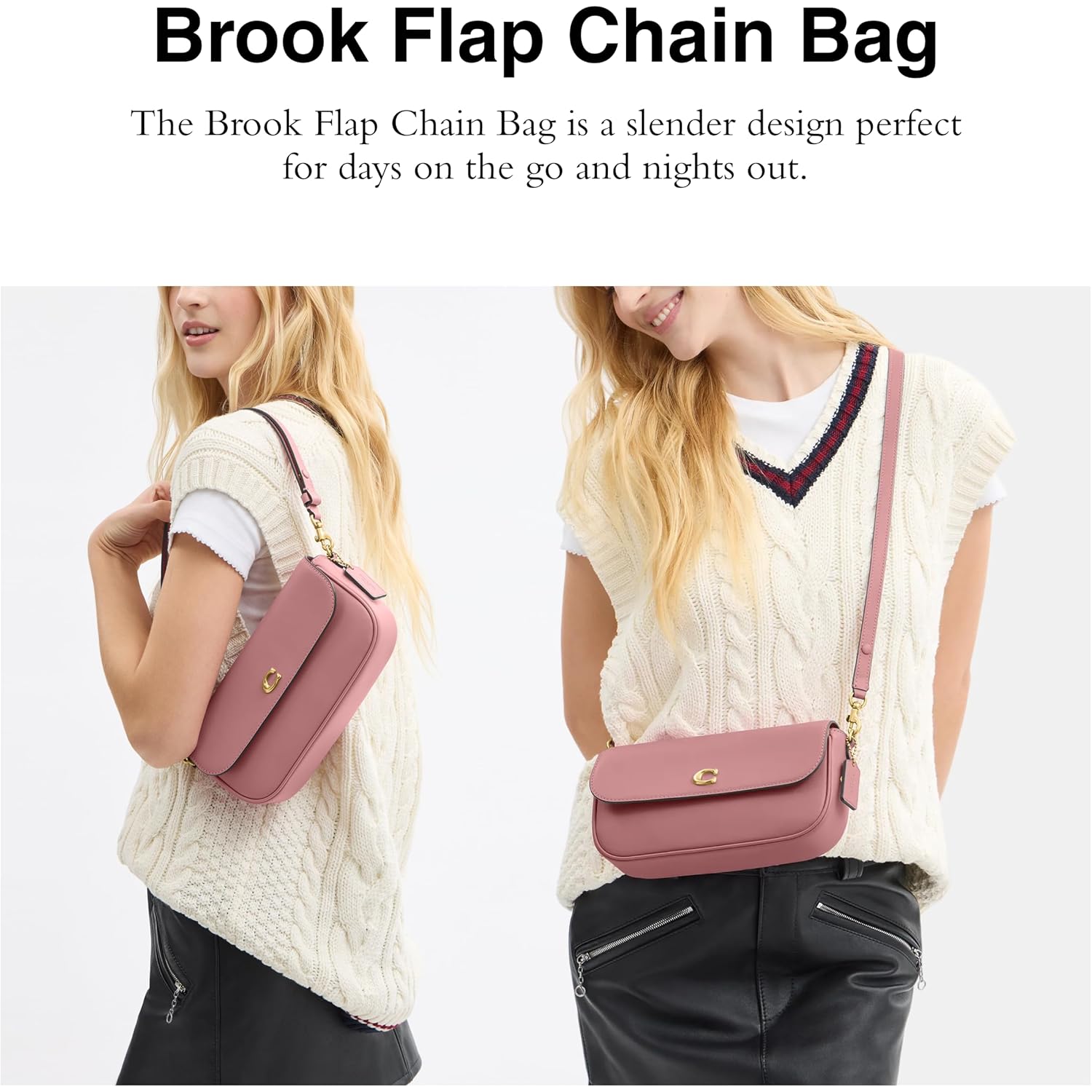 Coach Brook Flap Bag With Chain