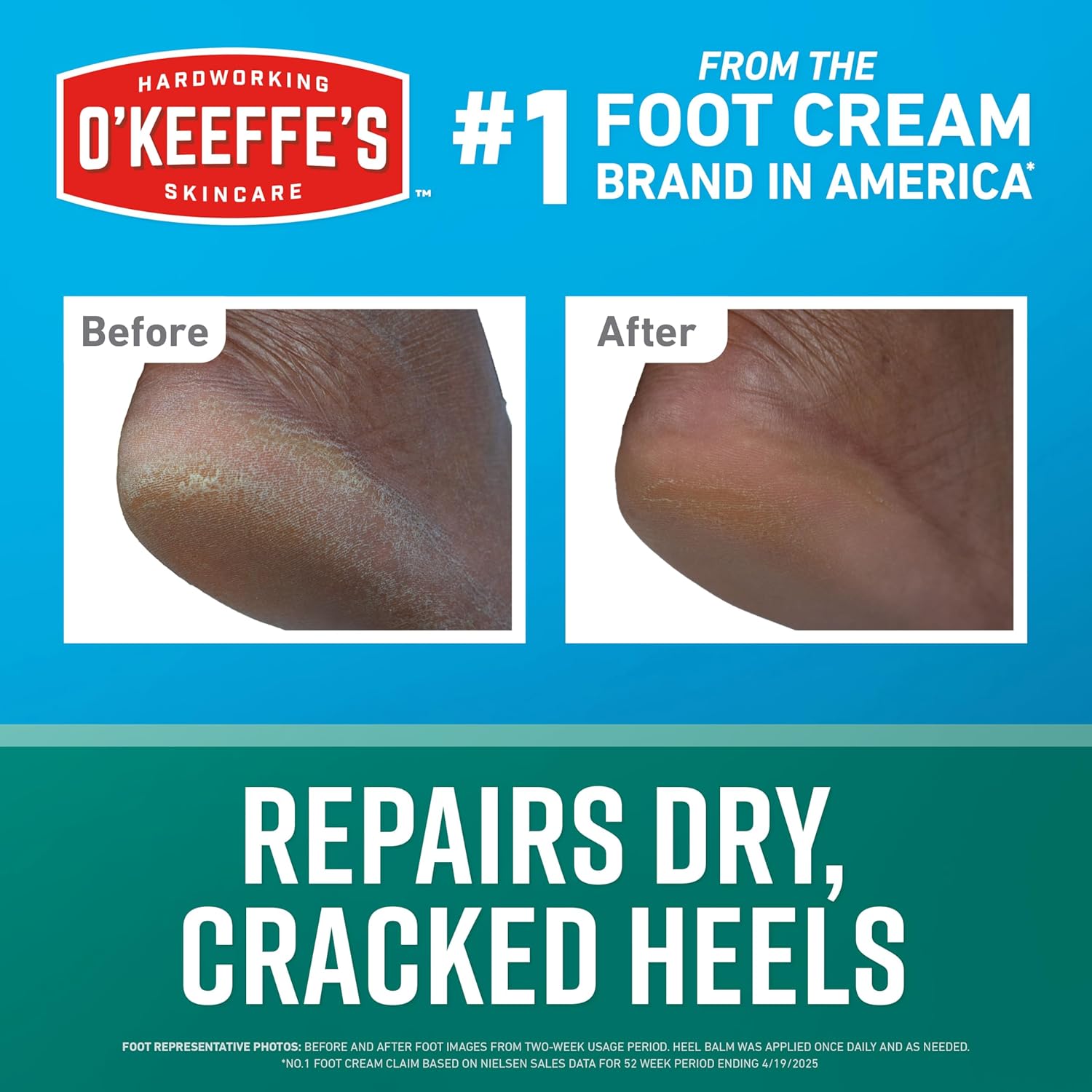 O'Keeffe's for Healthy Feet Intensive Healing Balm; Guaranteed Relief for Extremely Dry; Cracked Feet; Heel Balm that Instantly Fills Dry; Cracked Heels; 2.2oz Balm Stick; (Pack of 1)