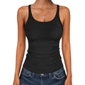 Tank Top for Womens Summer 2026 Scoop Neck Sleeveless Ribbed Knit Workout Basic Tees Slim Fitted Cami Shirts