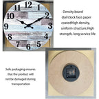 Xnm Blue Wood Wall Clocks Battery Operated 12 Inch | Farmhouse Wall Clocks For Living Room Bedroom Kitchen Office Decor Analog Rustic Wall Clock Silent (Mdf No Solid Wood)