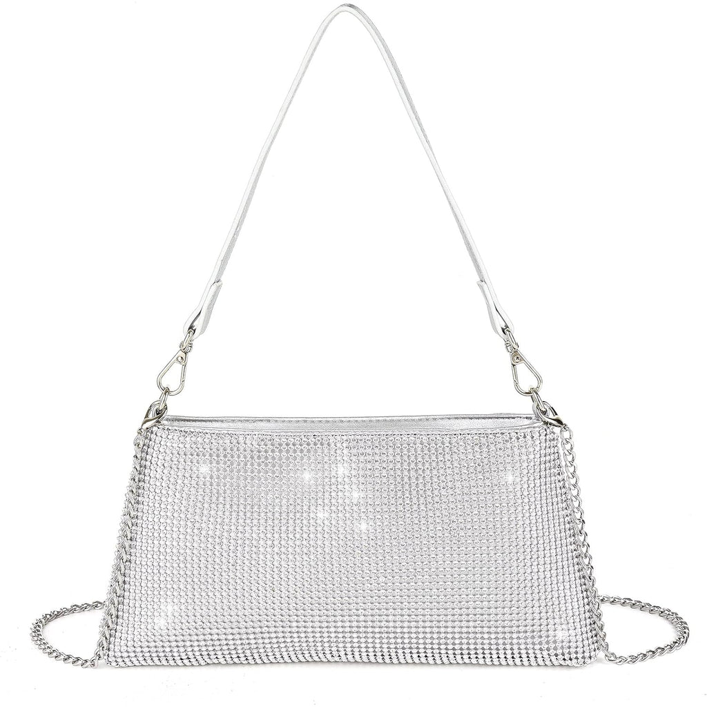 Valleycomfy Bling Evening Clutch Bag for Women Lady Girl Bride Rhinestone Purse For Prom Cocktail Party Wedding Engagement