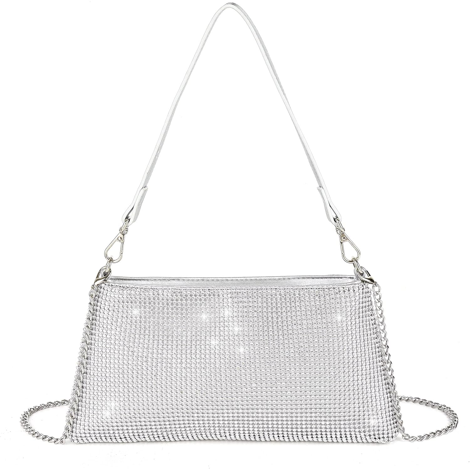 Valleycomfy Bling Evening Clutch Bag for Women Lady Girl Bride Rhinestone Purse For Prom Cocktail Party Wedding Engagement