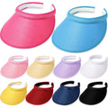 Jiuguva Sun Visor for Women Wide Brim Golf Clip on Visor Hat Adjustable Large Beach Cap for Men Women Travel Sport