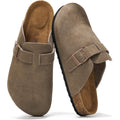 Project Cloud Mens Clogs - 100% Full Grain Genuine Leather Clogs For Men With Memory Foam Insole And Arch Support Natural Cork Footbed - Non Slip Mules Mens Slippers (Brooklyn)