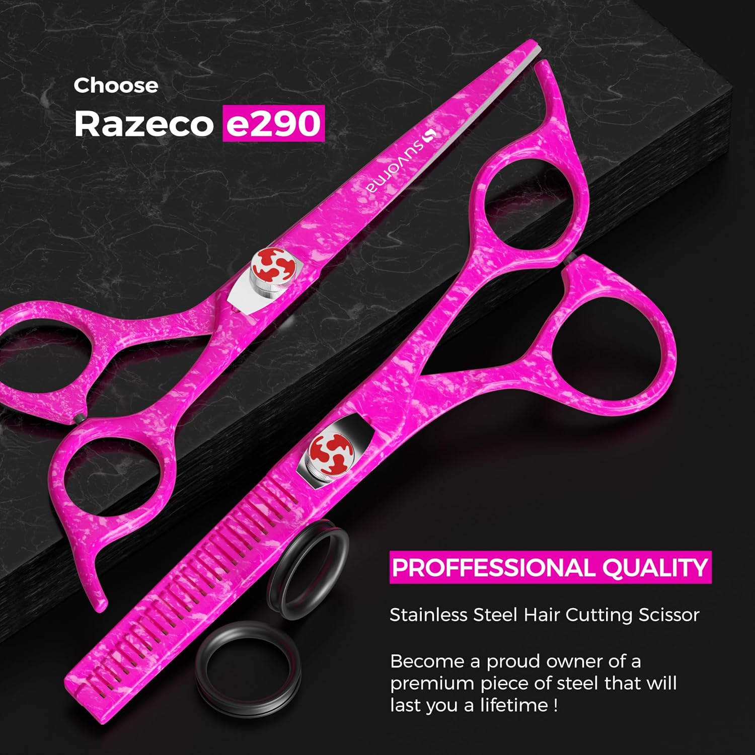 Hair Scissors Professional With Thinning Shears For Hair Cutting | 6" Japanese Steel Hair Cutting Scissors | Sharp Barber Scissors For Cutting And Layering | Hair Shears For Women And Men