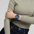Swatch Big Bold Unisex Watch Casual Polymer Blue Automatic Waterproof Essentially Bold