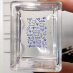 Maniology Ice Cube Clear Rectangular Stamper with Scraper Card | Essential Transparent Nail Stamping Tool for Precise Nail Art Stamp Design Transfer & Placement