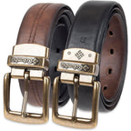 Columbia Men'S 2-In-1 Reversible Casual Leather Belt – Versatile Everyday Style, Dual-Sided Strap