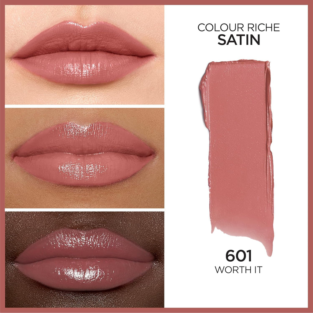 L’Oréal Paris Colour Riche Lipstick And Lip Liner Set, Includes 1 Satin Lipstick And 1 Creamy Lip Pencil For Bold, Nourished Lip Color, Worth It, 1 Kit