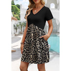 Wiholl Dresses For Women 2026 Casual Summer V Neck Babydoll Dress Short Sleeve Fashion Beach Vacation Clothes