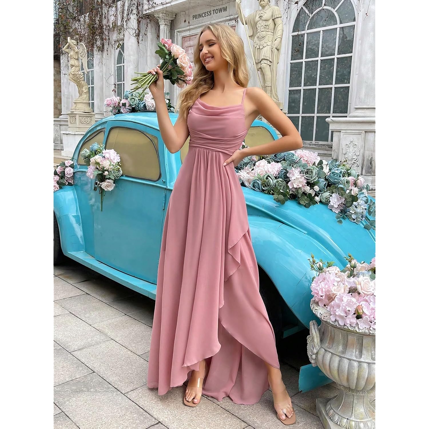 Women'S Formal Evening Gown Elegant Long Prom Dress Summer Wedding Guest Party Cocktail Bridesmaid Maxi Dress