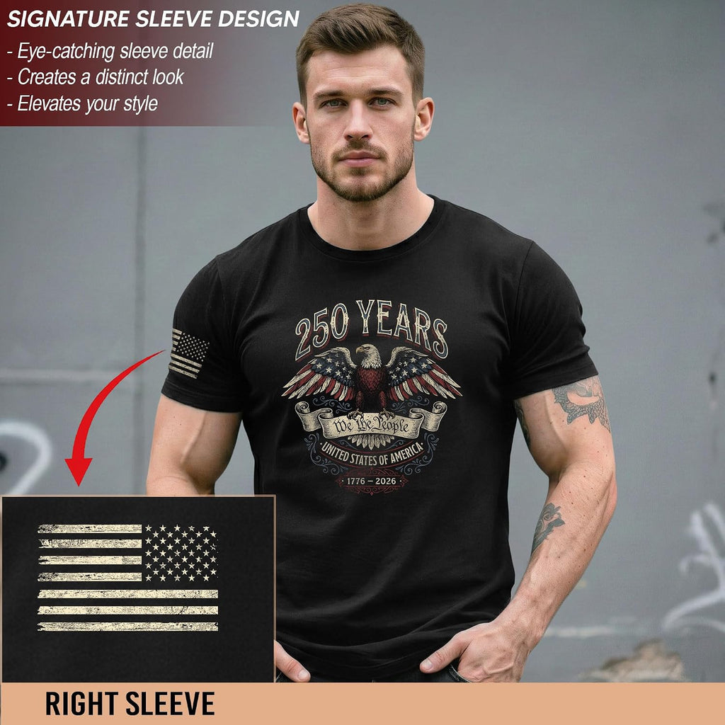 Patriotic Shirts For Men, Usa Eagle Graphic Shirts For Men | Mark 250 Years Of American Spirit With These Unique Commemorative Tees, Crafted For Bold Style And Lasting Comfort.