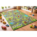 Kids Carpet Playmat Rug City Life Great for Playing with Cars and Toys - Play Learn and Have Fun Safely - Kids Baby Children Educational Road Traffic Play Mat for Bedroom Play Room Game Safe Area