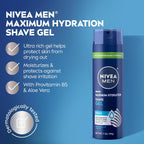 NIVEA MEN Maximum Hydration Shave Gel, with Aloe Vera and Provitamin B5, Shaving Gel for Men, 7 Oz Can, Pack of 3