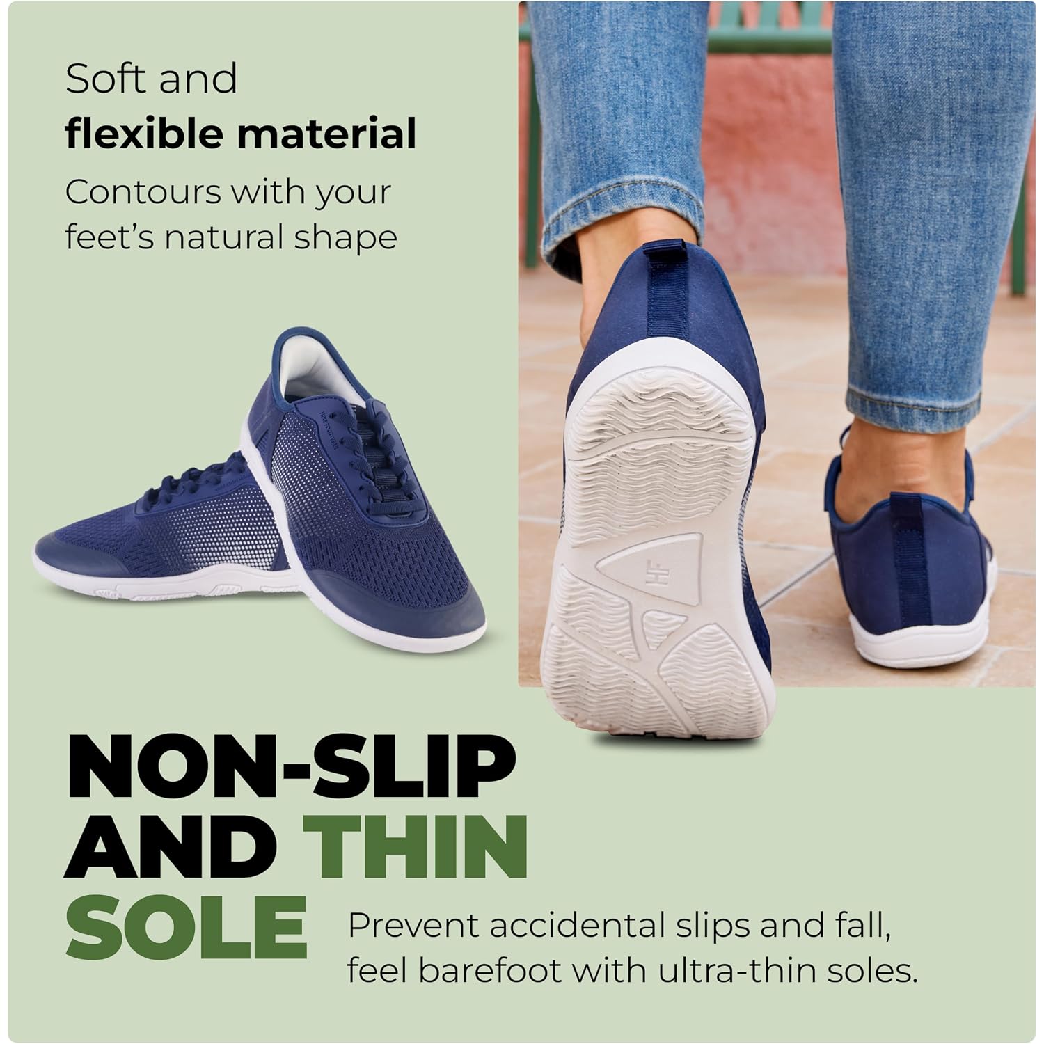 Hike Footwear Hf Stride – Hands-Off & Ergonomic Barefoot Shoes For Women Men, Thin Sole & Ultra-Light, Effortless Daily Wear Unisex