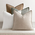 Miulee Neutral Boho Linen Decorative Pillow Covers 18X18 Inch Pack Of 4 | Natural Throw Pillow Covers Soft Farmhouse Couch Pillowcases Modern Home Decors For Living Room Bed Sofa