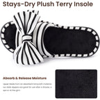 Ultraideas Womens Indoor Outdoor Slippers, Memory Foam Open Toe Cute House Shoes For Bedroom With Bow Design, Gift For Women