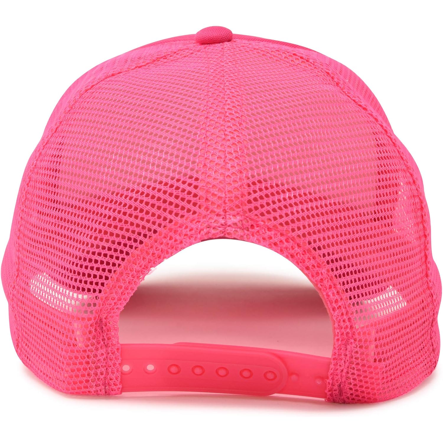DALIX Two Tone Trucker Hat Summer Mesh Cap with Adjustable Snapback Strap Hot Pink