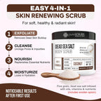 Premium Coconut Body Scrub Set, Exfoliating Dead Sea Salt Scrub | Ultra Skin Smoothing, Deeply Moisturizing Body Exfoliator, Shower Scrub For Rough, Dry Skin, Includes Loofah, Spoon & Soap