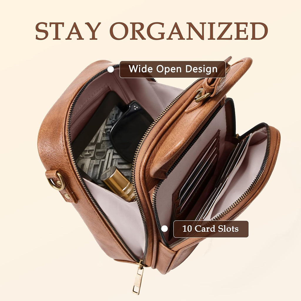 Small Crossbody Bag For Women With Card Slots Vegan Leather Messenger Bag Men Wallet, Cross Body Anti-Theft Shoulder Purse