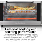 Hamilton Beach Sure-Crisp Air Fryer Toaster Oven Combo, Fits 9” Pizza, 4 Slice Capacity, Powerful Circulation, Auto Shutoff, Stainless Steel (31403)