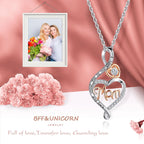 BFF&UNICORN Gifts for Women, Sterling Silver Mom Nana Grandma Necklace for Women, Birthday Mothers Day Jewelry Gifts for Mom Grandma Wife from Daughter Son