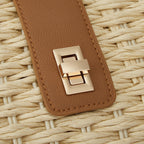 Casual Straw Beach Bags For Women Dumpling Bag Rattan Purses Summer Straw Crossbody Woven Handbag Purse Shoulder Bag Travel