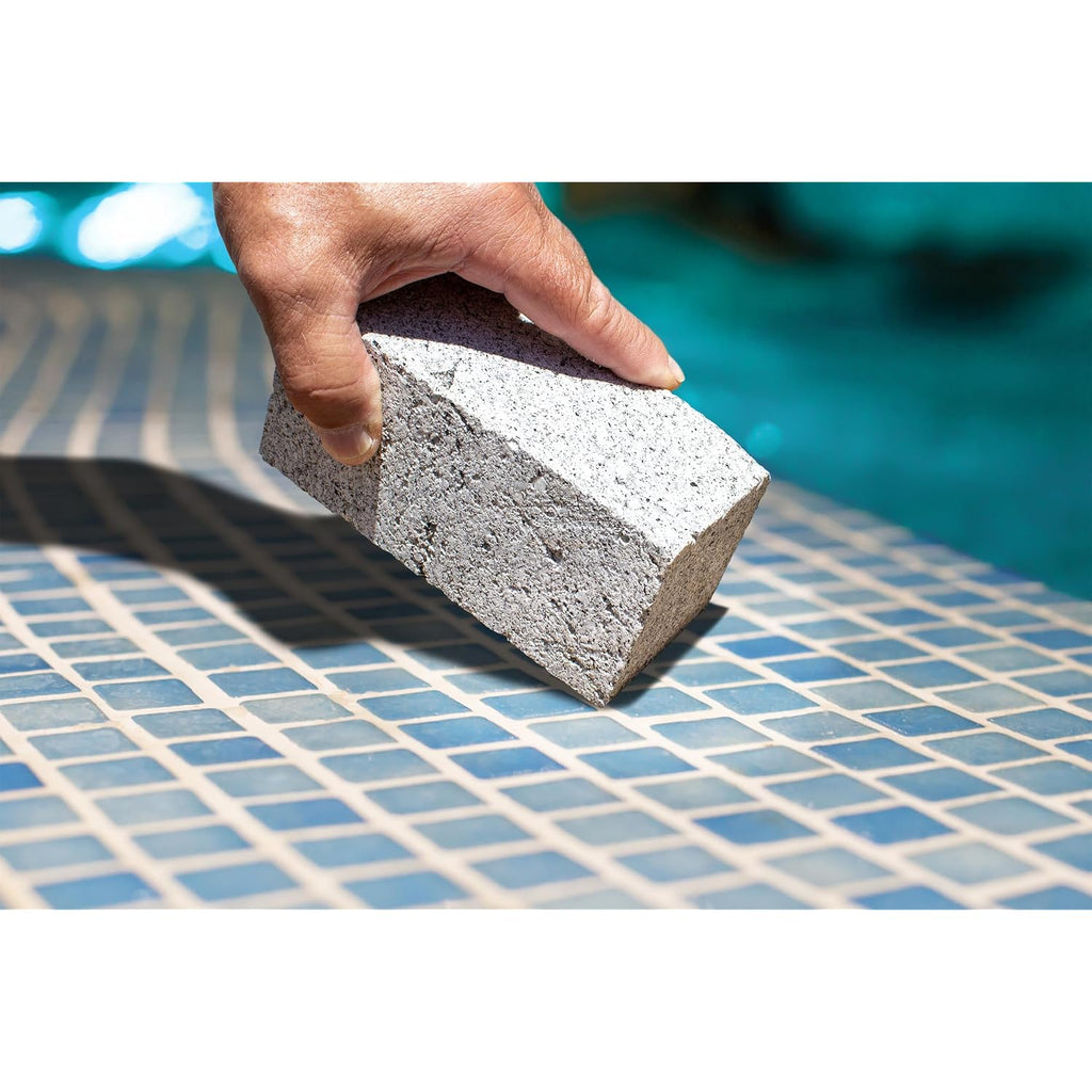 Poolmaster Extra Large Pumice Stone For Pool And Spa Cleaning, Removes Calcium, Hard Water And Mineral Stains From Tile, Grout And Concrete, Pro Size