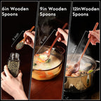 6Pcs 6In Wooden Spoons, Soup Spoons Set, Small Wooden Utensils | For Coffee, Tea, Jam, Sugar, Ice Cream And Bath Salts (6Pcs 6In)