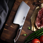 HOSHANHO Cleaver Knife 7 Inch, Ultra Sharp Japanese High Carbon Steel Vegetable Meat Cleaver, Multifunction Chopper Butcher Knife for Home Kitchen and Restaurant