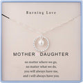 Burning Love Mother Daughter Necklace Gifts for Mom from Daughter Sterling Silver Circle Necklace for Women Christmas Holiday Jewelry