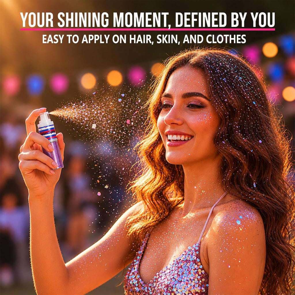 Patriotic Red White And Blue Hair And Body Glitter Spray, Hair Glitter Highlighter Powder For Clothes, Festival Party Makeup Fourth Of July Accessories For Women, 4Th Of July Independence Day