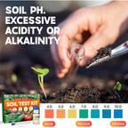 Soil Test Kit 140 Tests (2026 Updated Instructions) – Ph, Nitrogen, Phosphorus, Potassium & Ammonia – Garden, Lawn & Plant Soil Tester Kit For Accurate Fertility Analysis