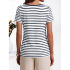 ANRABESS Womens Boat Neck Tops Short Sleeve T-Shirts Causal Fashion Tee Shirts 2026 Summer Spring Clothes