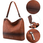 Wrangler Hobo Bags for Women Vegan Leather Top Handle Shoulder Purses and Handbags