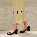 IDIFU IN2 Women's Pumps Closed Round Toe Low Block Chunky Heels Short Small Thick Heels Wedding Bridal Homecoming Work Prom Dress Shoes for Women Comfortable Cute Dressy Formal Classic Pumps Shoes