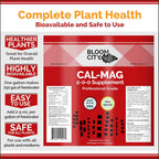 Bloom City Professional Grade Ultra Pure Cal-Mag Growing Fertilizer, Quart (32 Oz)