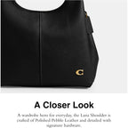 COACH womens Polished Pebble Leather Lana Shoulder Bag