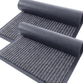 Olanly Front Door Mat Indoor Outdoor Entrance, 2-Pack 29.5 X 17 Inch, Waterproof Heavy Duty Doormat, Fade Resistant, Low Profile, Easy Clean Patio Porch Welcome Floor Mats For Entry, Grey